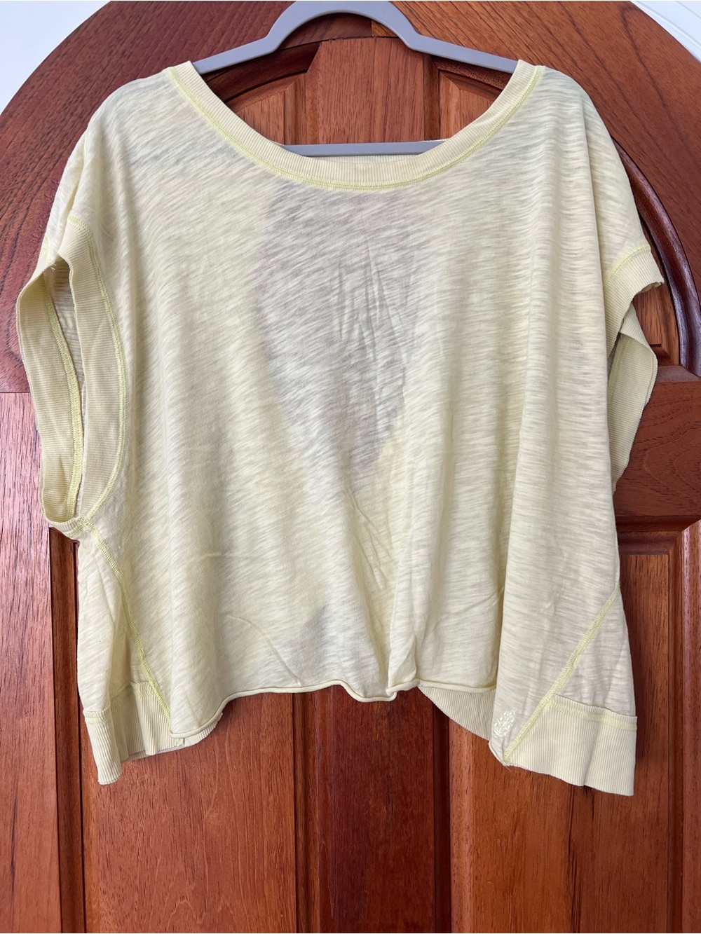 FP Movement My Time Tee Size Large RT $48 Pale Yellow